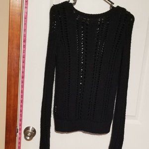 Abercrombie & Fitch Women's Navy Blue Cable Knit Sweater SMALL